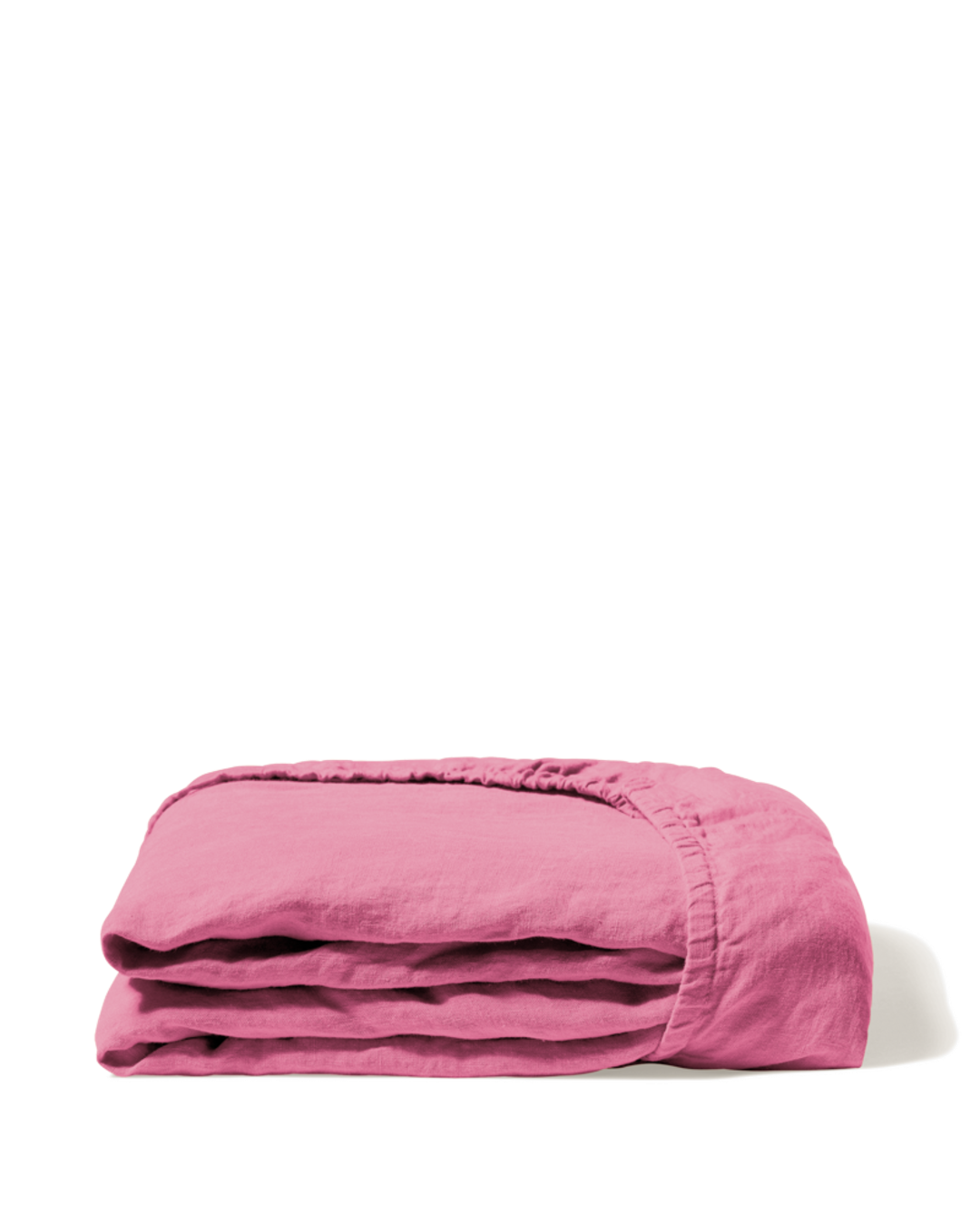 Merci - Washed linen fitted sheet - Garance Pink