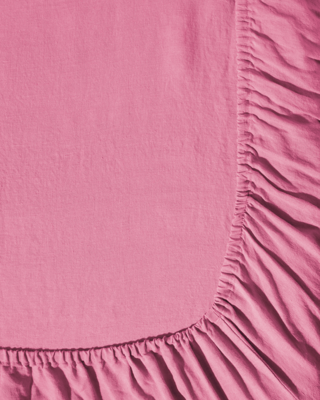 Merci - Drap-Housse En Lin Lavé - Rose Garance