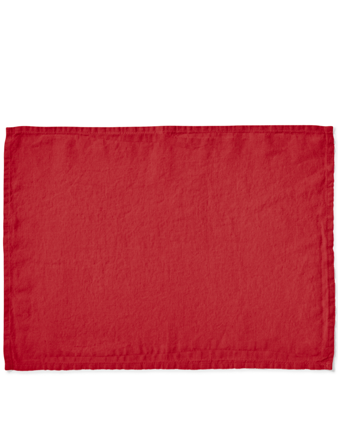 Merci - Washed linen placemat - Vermilion Red