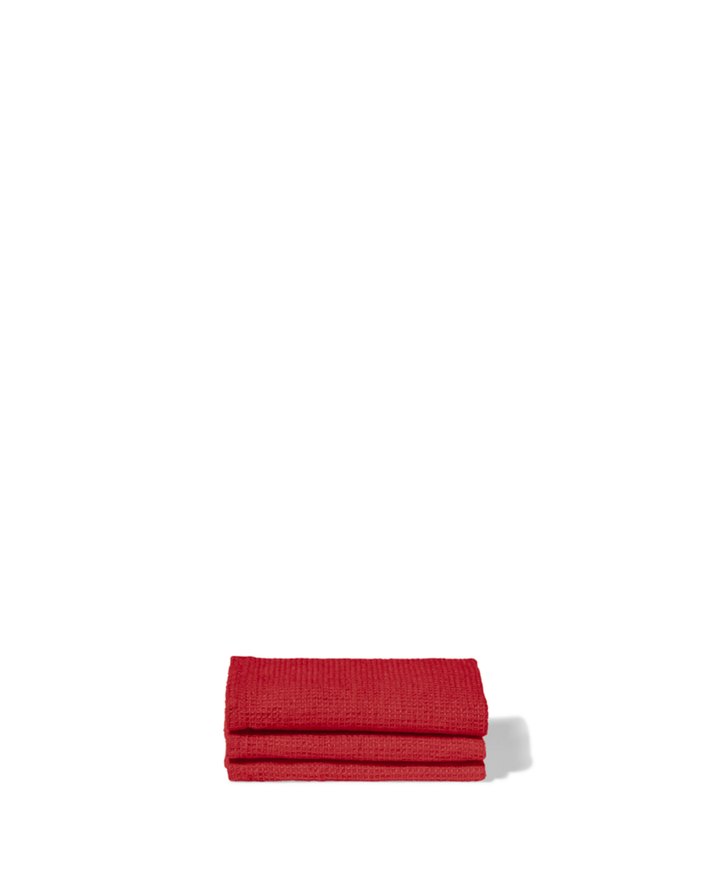 Merci - Linen guest towel - Honeycomb - Vermilion Red