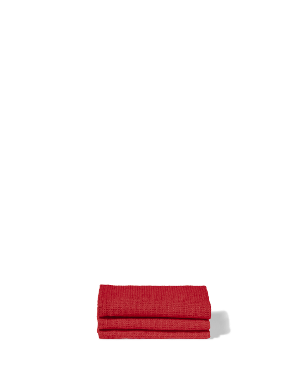 Merci - Linen guest towel - Honeycomb - Vermilion Red