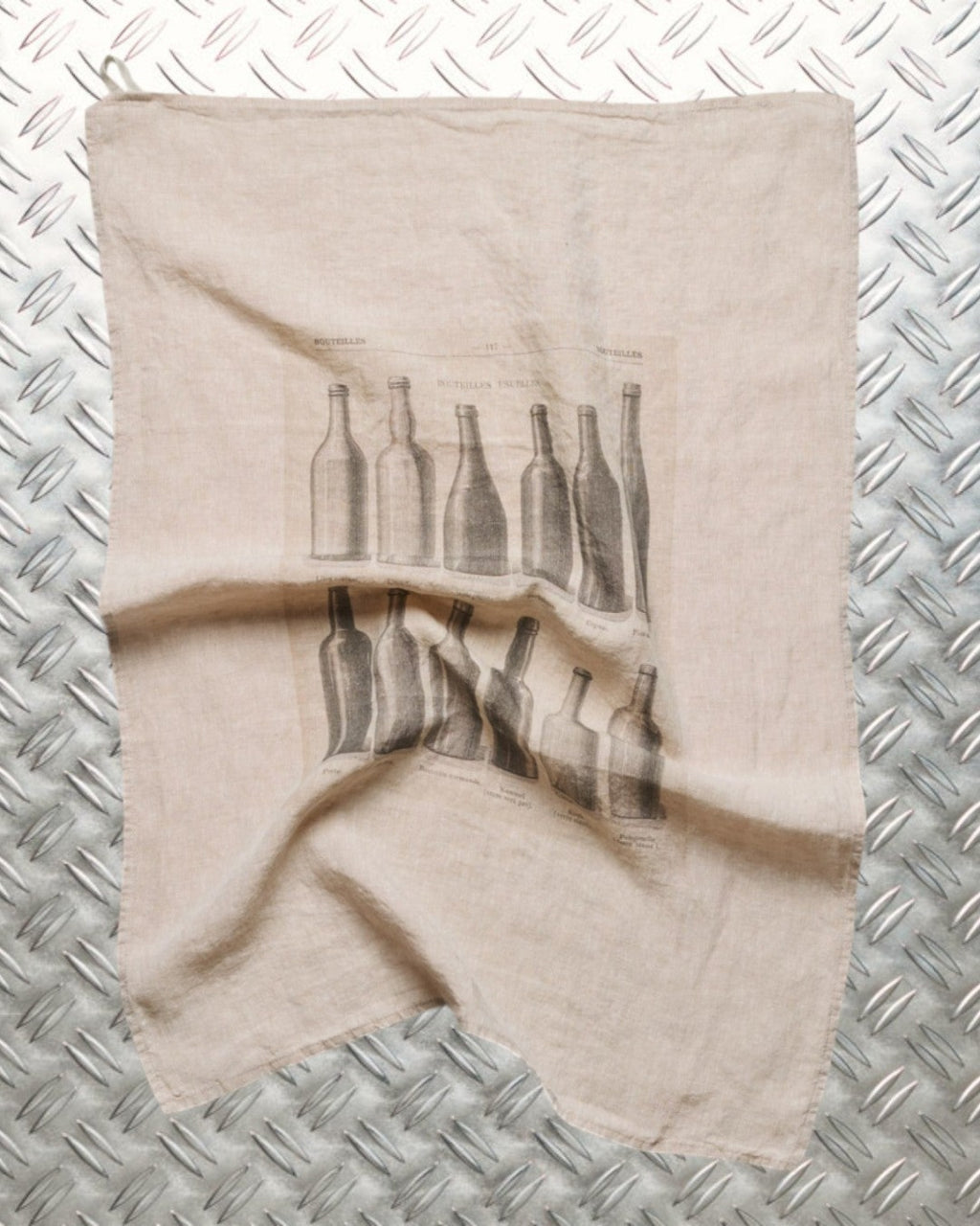 Serie Limitee Louise - Washed linen tea towel - Wine