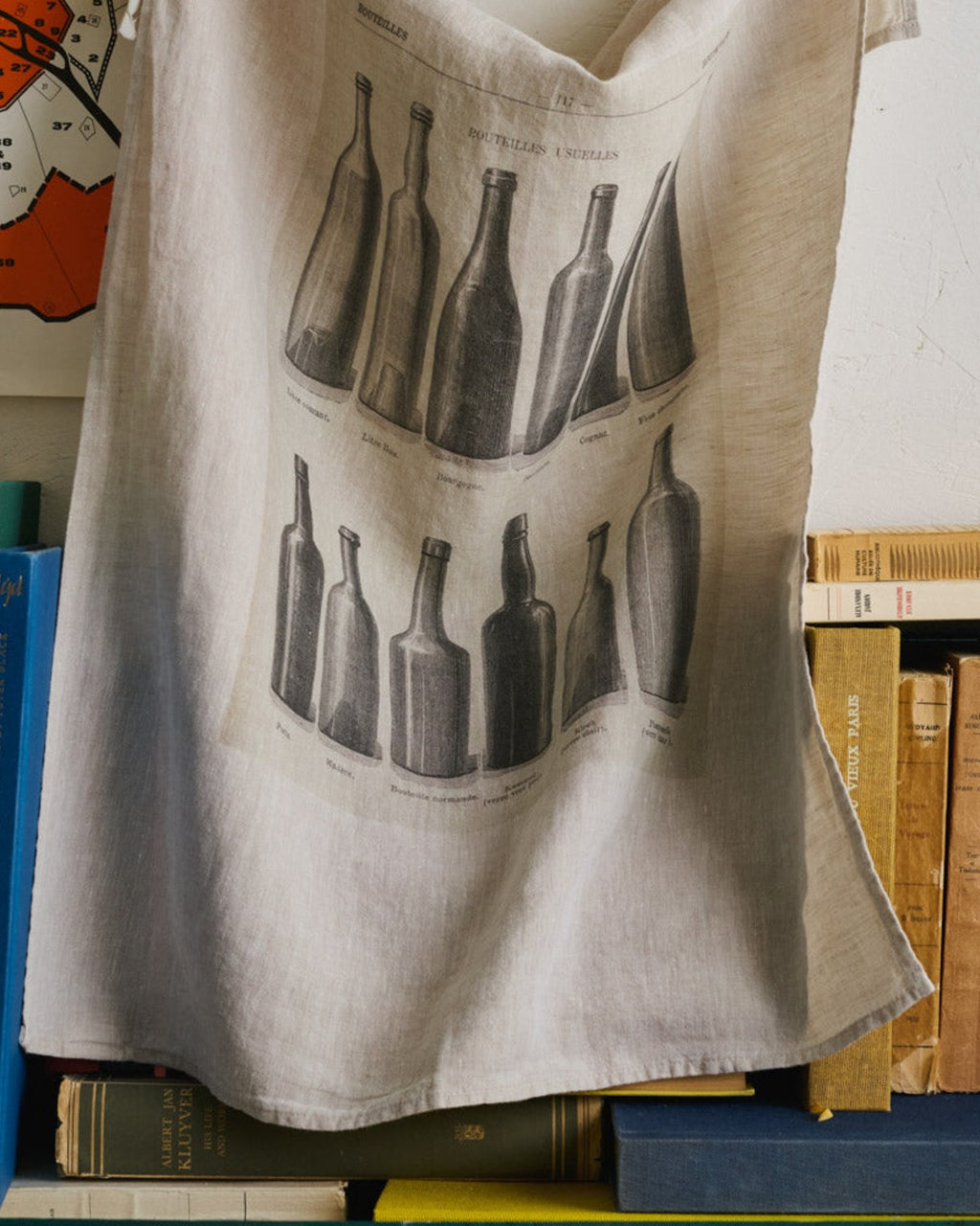 Serie Limitee Louise - Washed linen tea towel - Wine