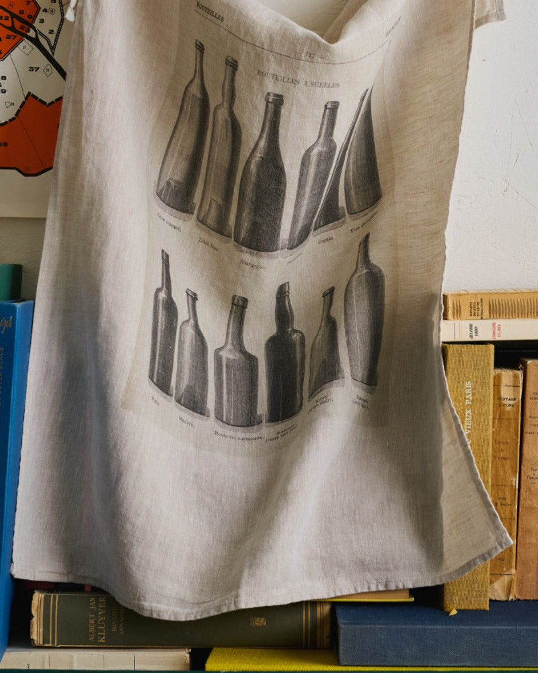 Serie Limitee Louise - Washed linen tea towel - Wine