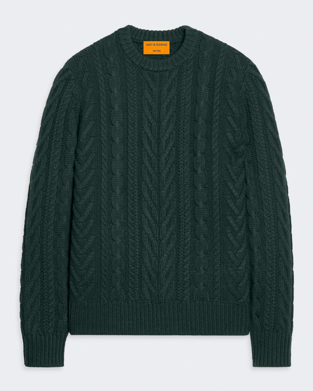 Guest In Residence - Fisherman Crew Knit - Holly Green