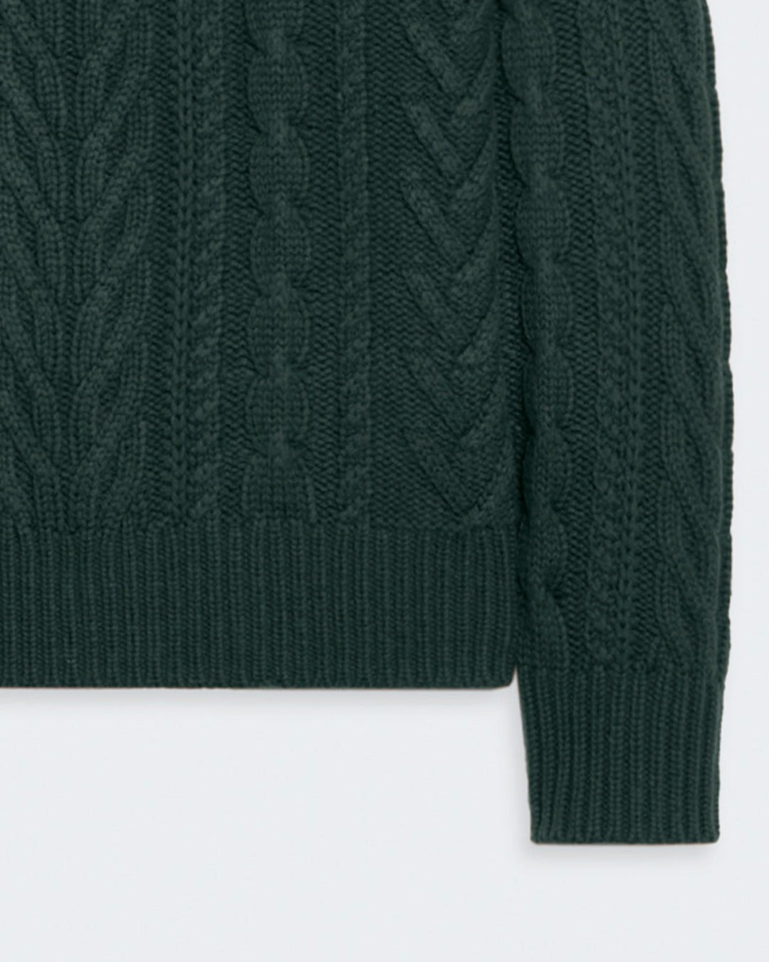 Guest In Residence - Fisherman Crew Knit - Holly Green
