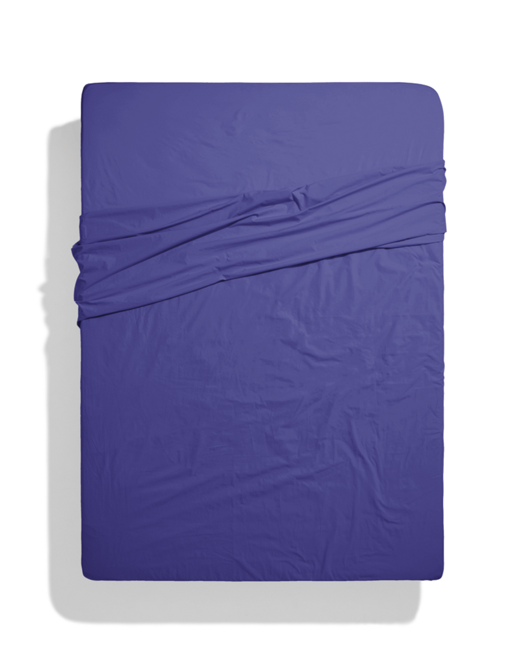 Merci - Drap-Housse En Percale De Coton - Bleu Néon
