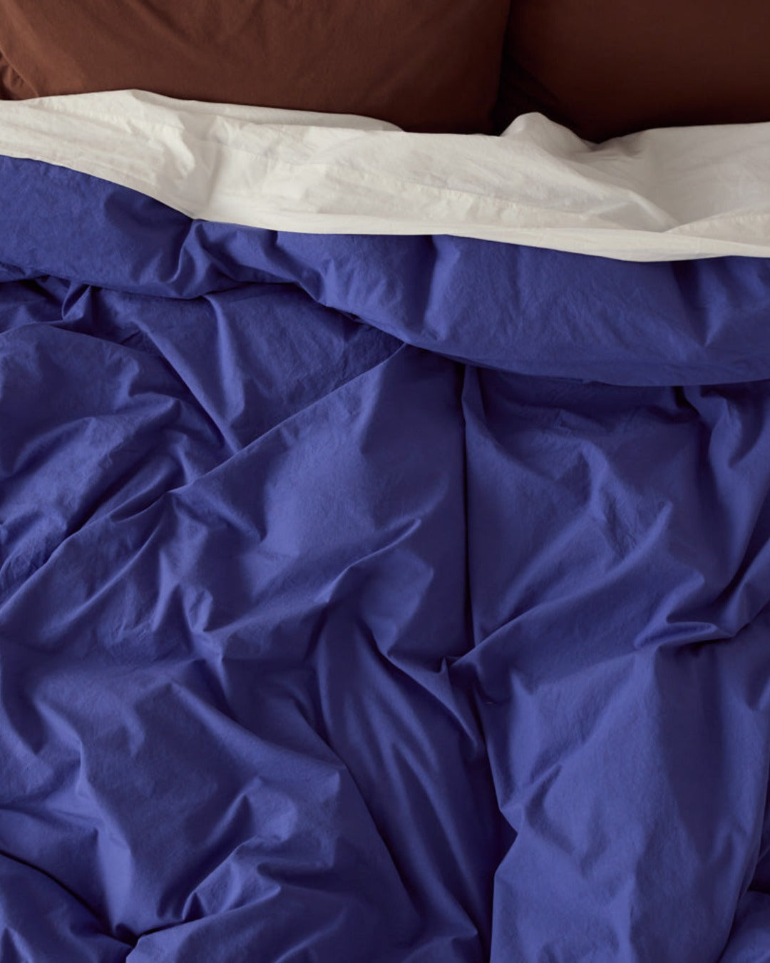 Merci - Drap-Housse En Percale De Coton - Bleu Néon