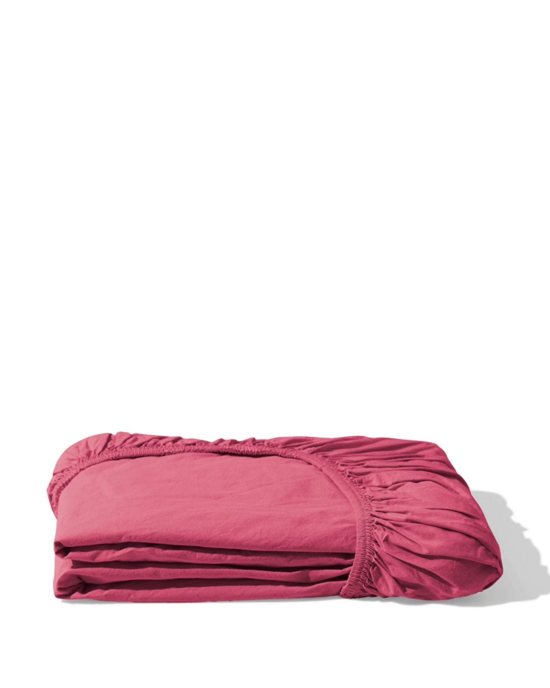 Merci - Cotton percale fitted sheet - Club Pink