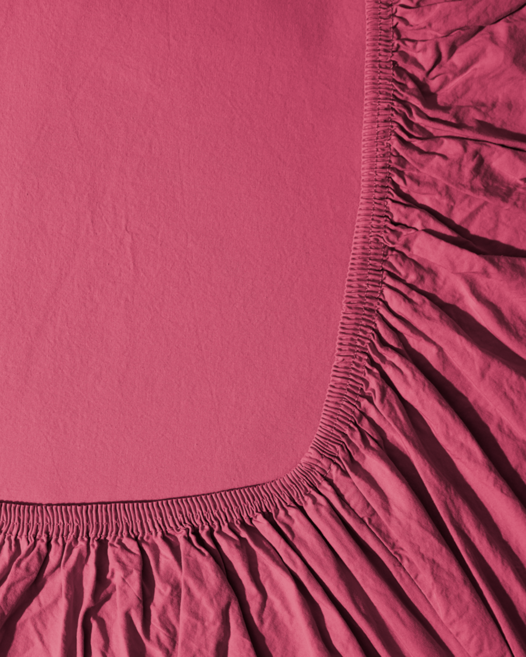 Merci - Cotton percale fitted sheet - Club Pink
