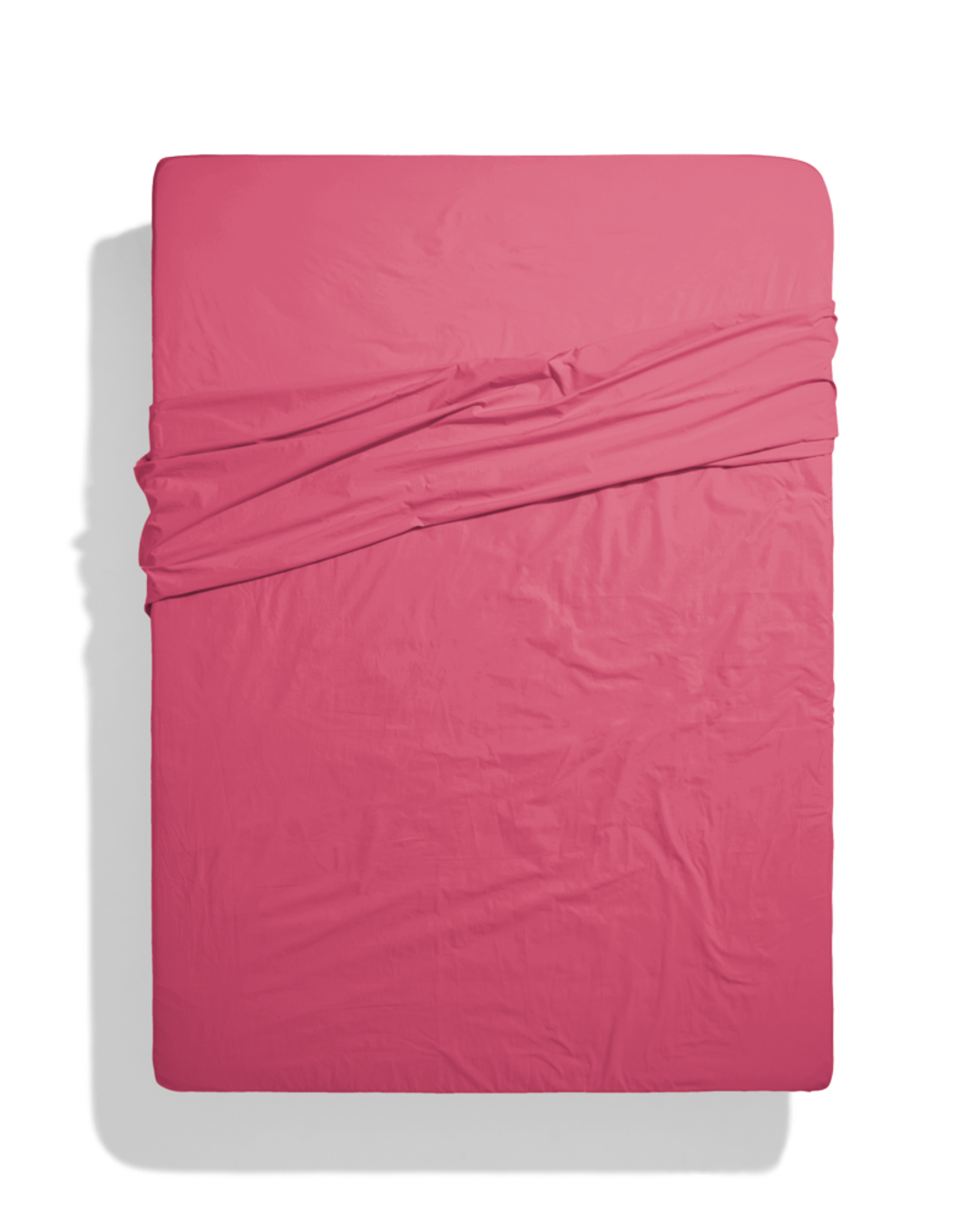 Merci - Cotton percale fitted sheet - Club Pink