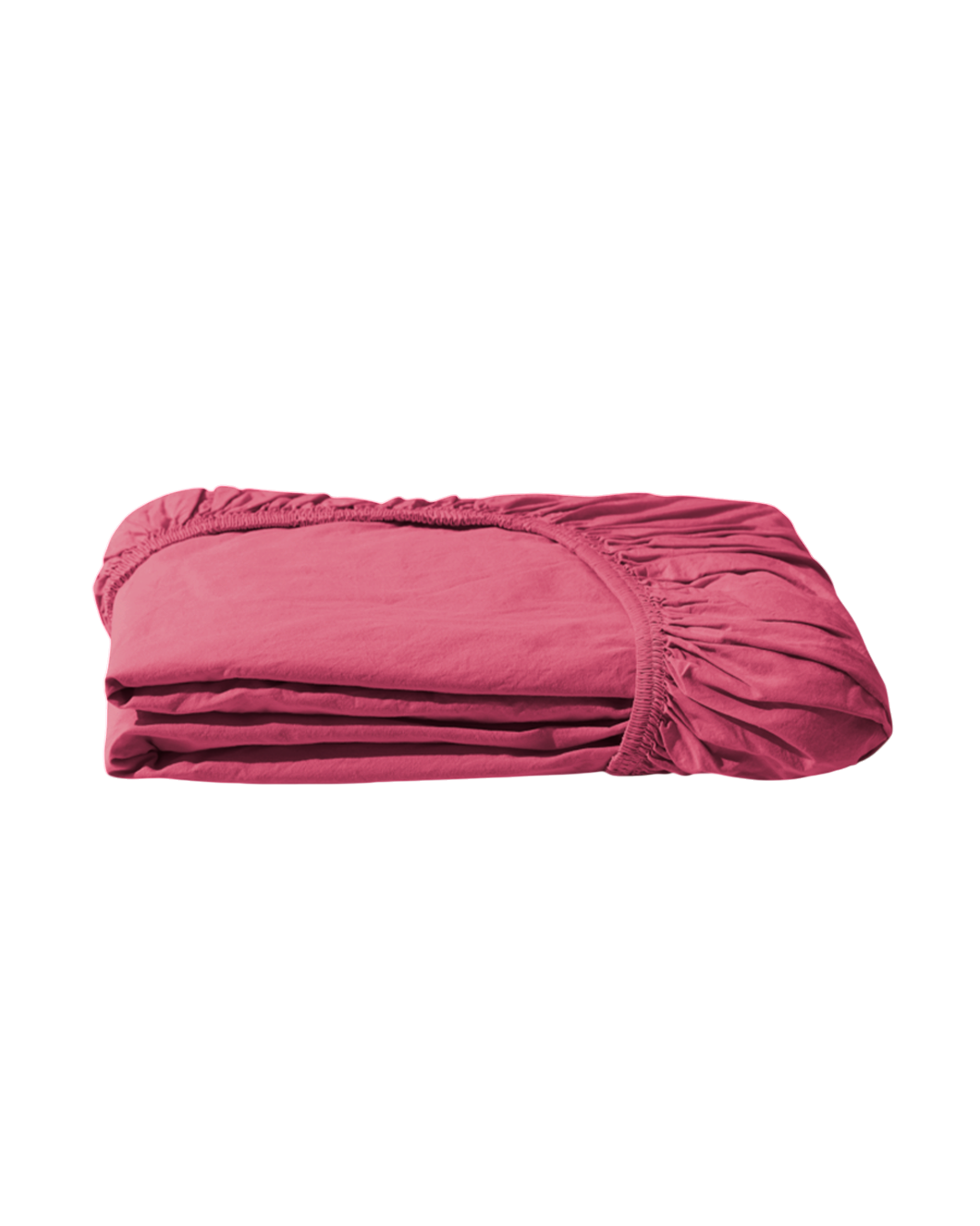 Drap-housse Merci Paris en percale de coton stone washed couleur rose club avec élastique pour matelas épais