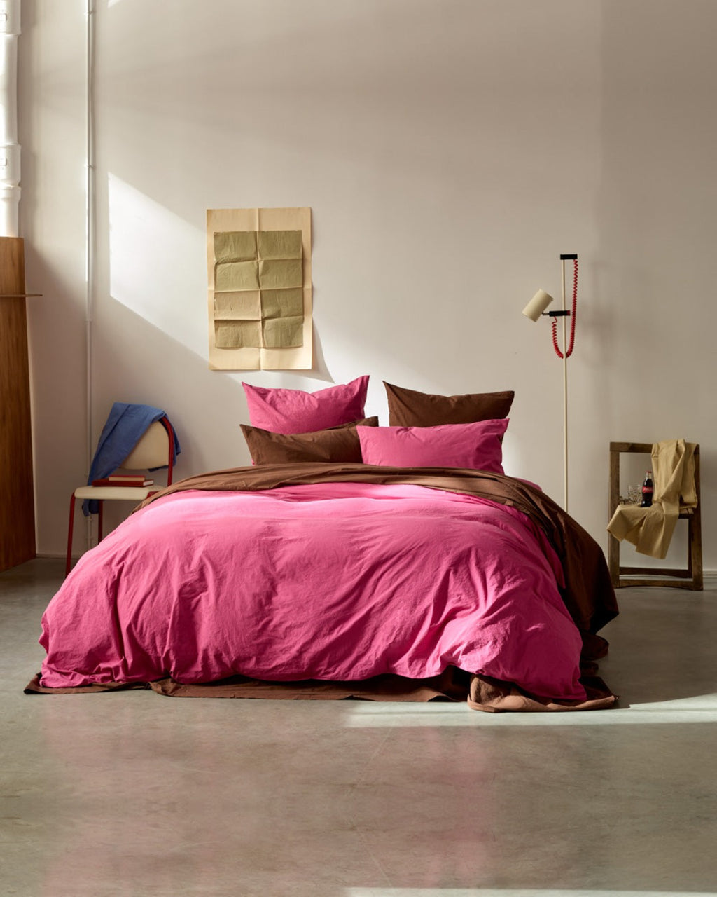 Merci - Housse De Couette En Percale De Coton - Rose Club