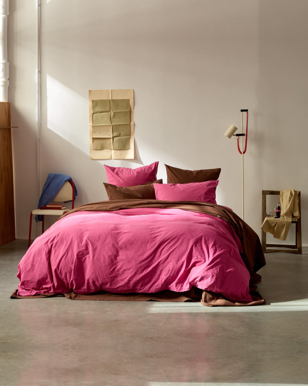 Merci - Housse De Couette En Percale De Coton - Rose Club