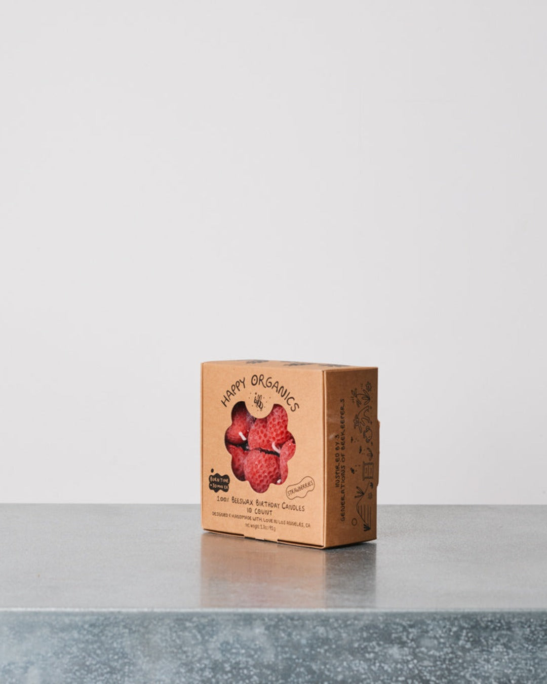 Happy Organics - Bougie Barquette Fraises