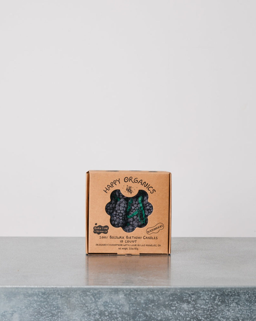 Happy Organics - Bougie Barquette Mûres