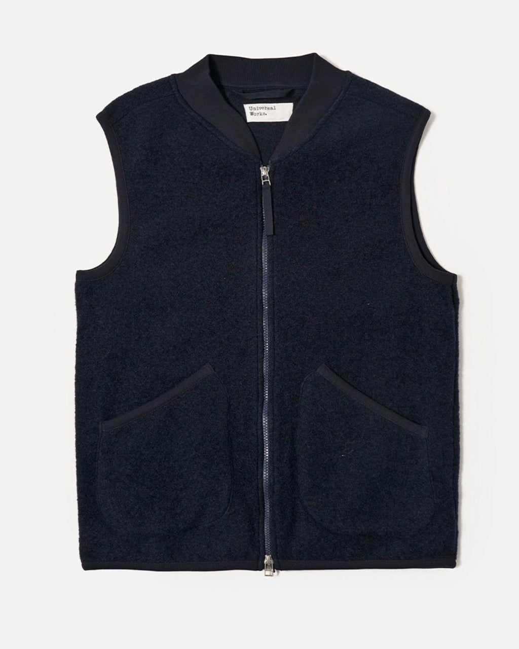 Universal Works - Veste Laine Zip - Marine