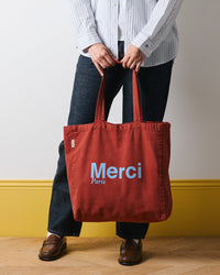 Merci - Tote Bag En Coton - Vin & Bleu