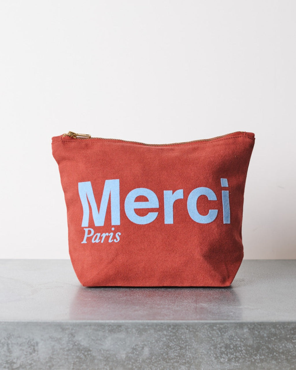 Merci - Cotton pouch - Wine & Blue