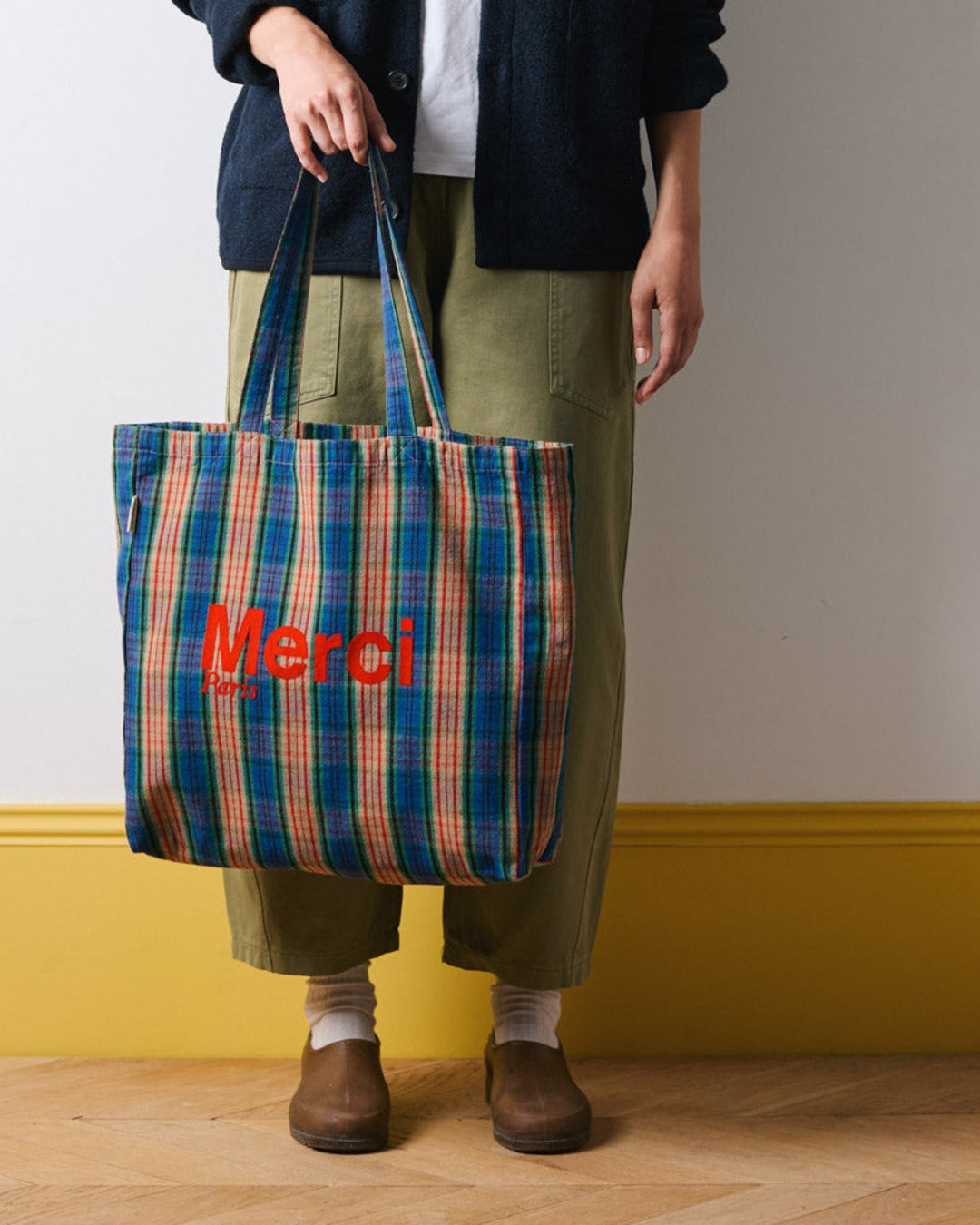 Merci - Tote Bag En Coton - Violet, Orange & Rouge