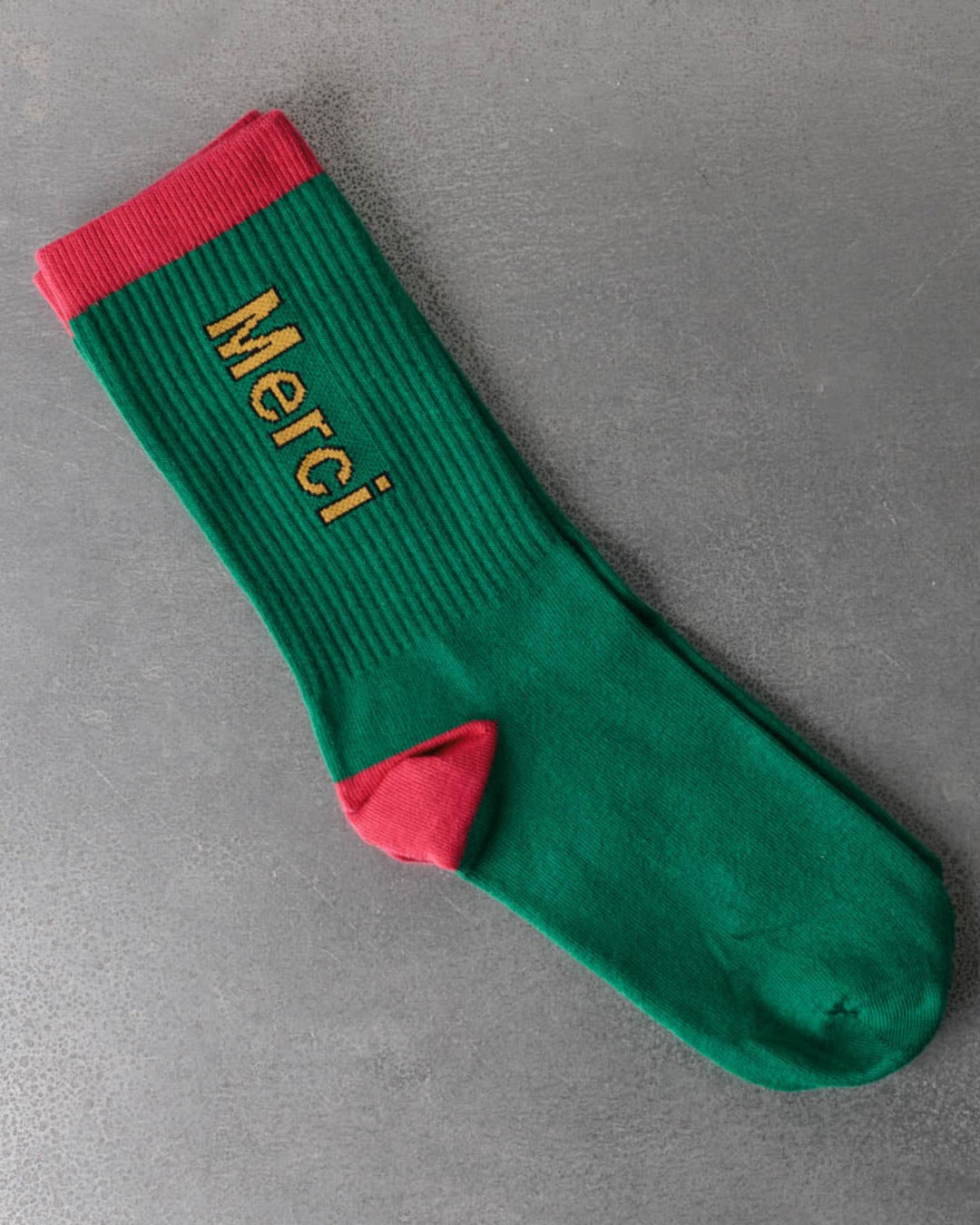 Merci - Scrappy Socks - Green & Fuchsia