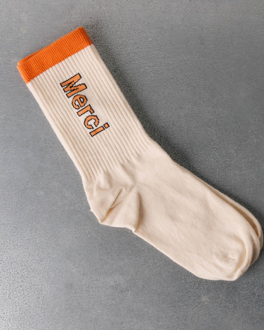 Merci - Scrappy Socks - White & Orange