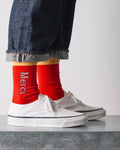 Merci - Scrappy Socks - Red & Yellow
