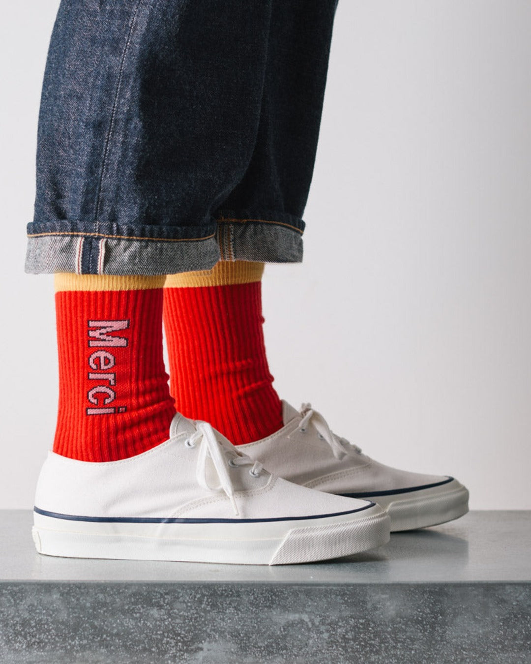 Merci - Scrappy Socks - Red & Yellow