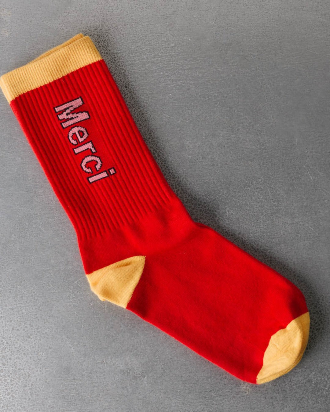 Merci - Scrappy Socks - Red & Yellow