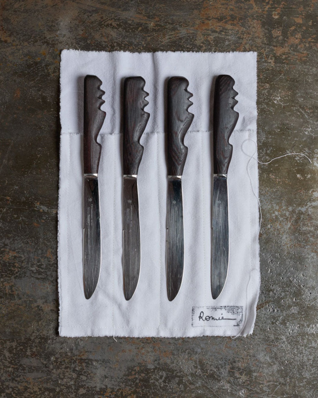 Romie Objetti - Set De 4 Couteaux "Profils Wengé"