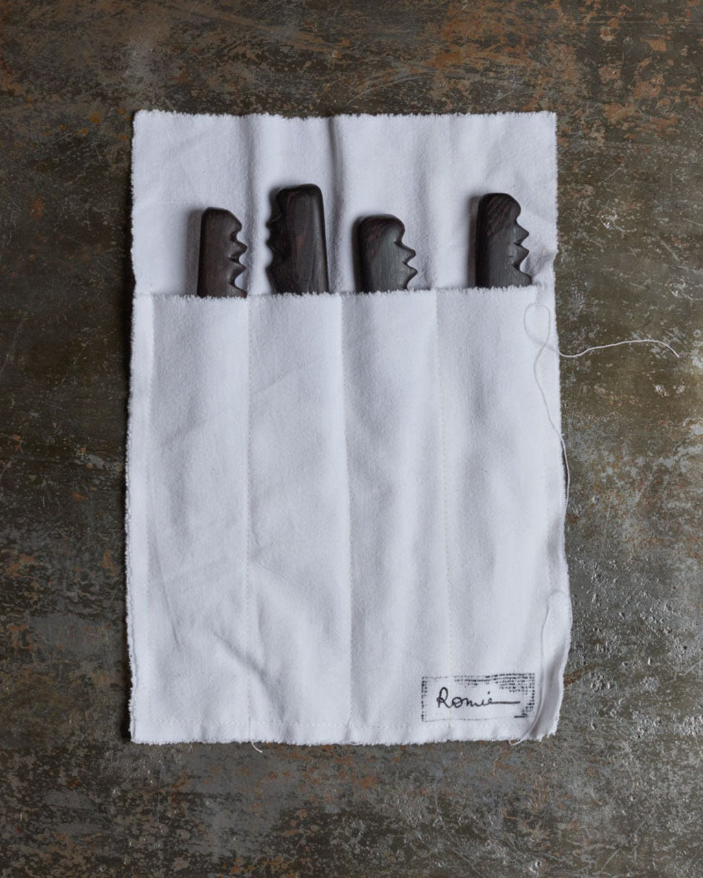 Romie Objetti - Set De 4 Couteaux "Profils Wengé"