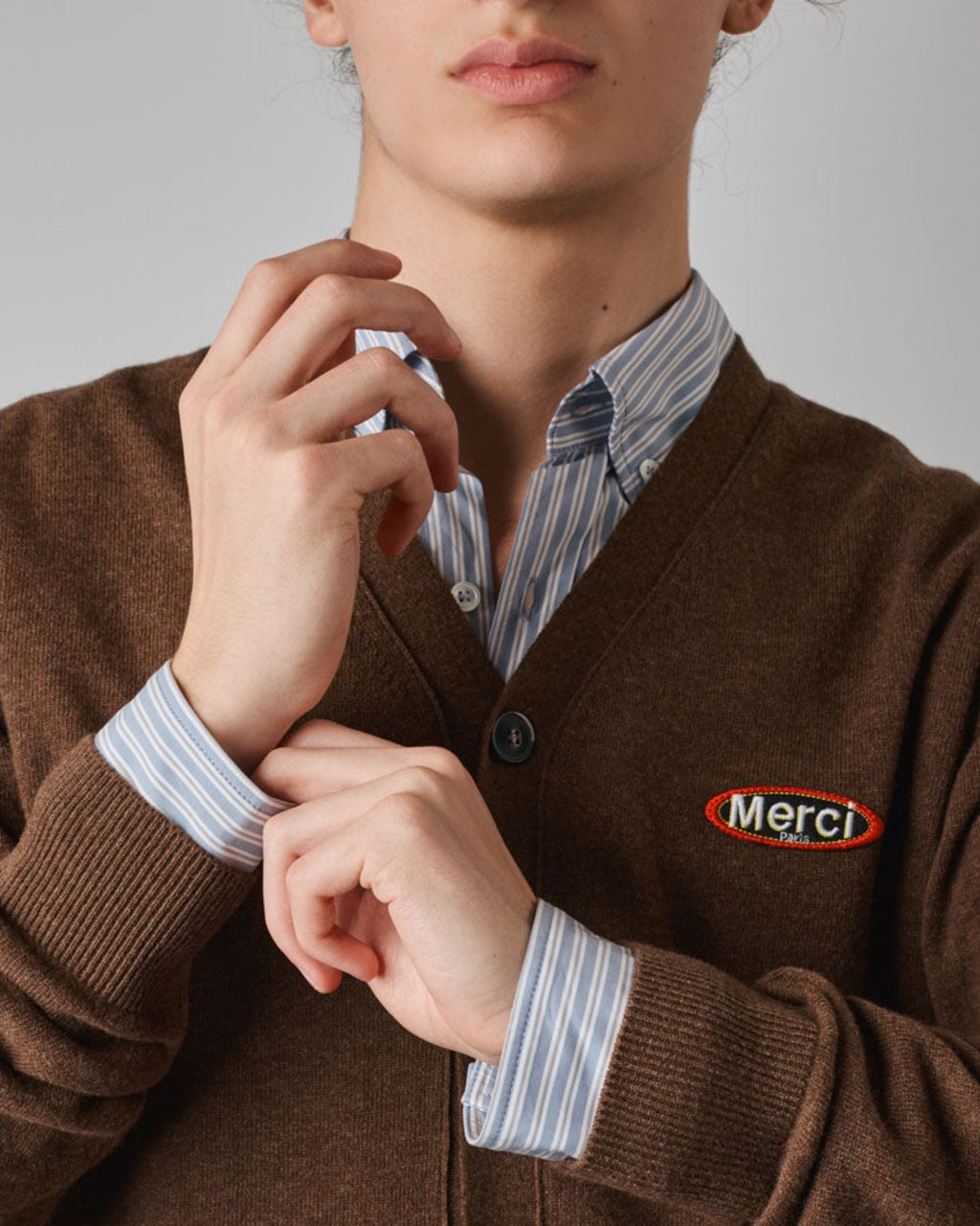 Merci - Cardigan Charlie - Marron