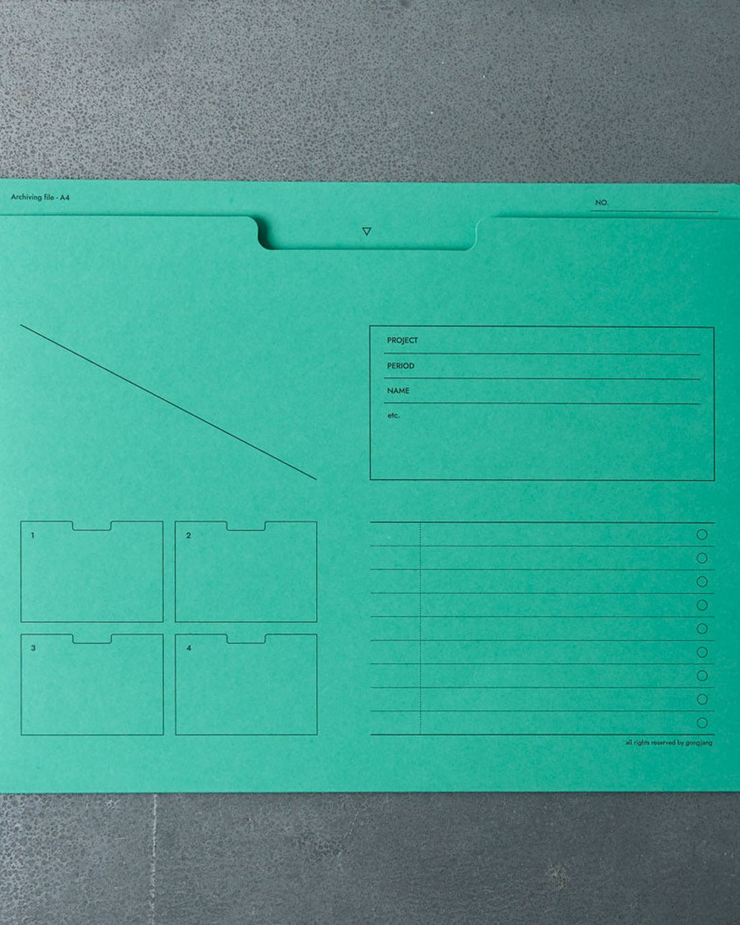 Gongjang - A4 Document Pouch - Mint