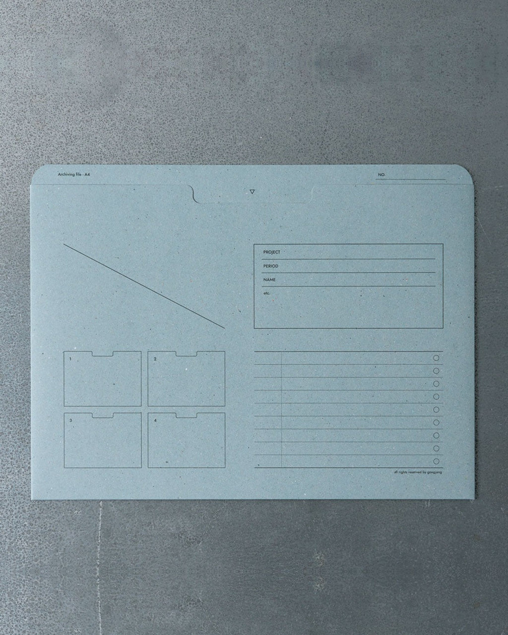 Gongjang - Pochette À Documents A4 - Bleu Ciel