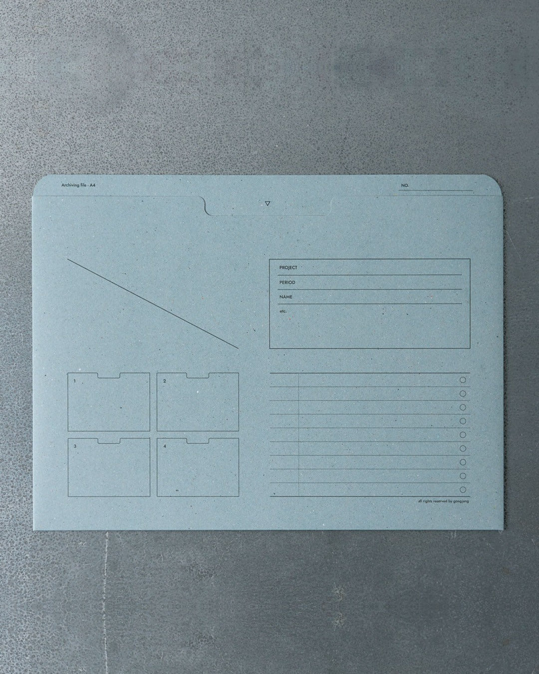 Gongjang - A4 Document Pouch - Sky Blue