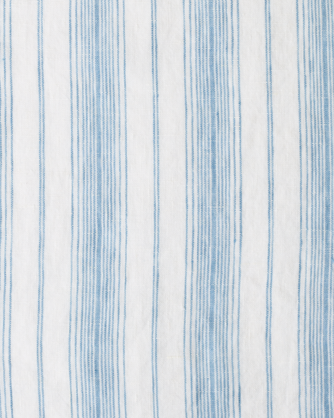 Merci - Cabas En Lin Lavé - Rayures Toile Bleu Primaire