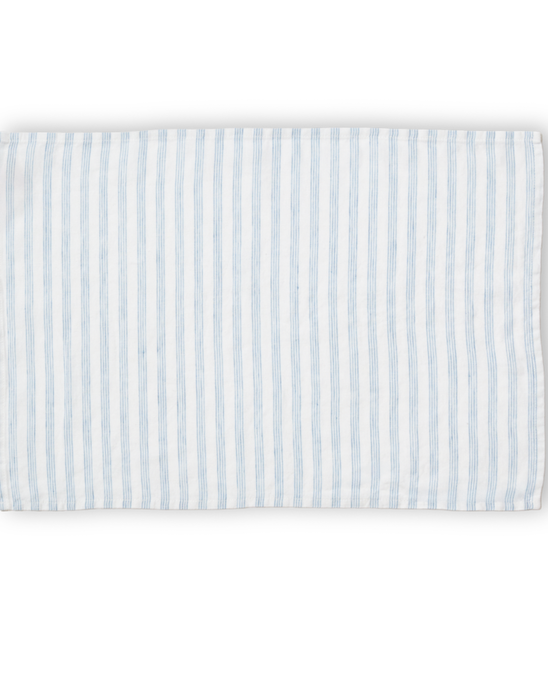 Merci - Washed linen placemat - Primary Blue Paintbrush Stripes