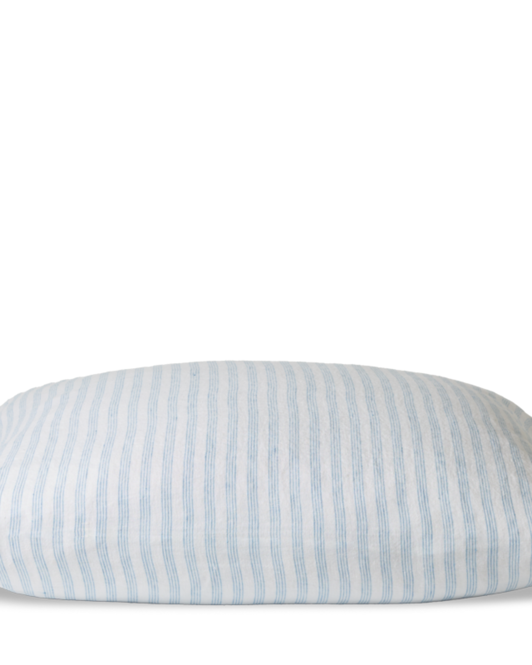 Merci - Washed linen pillowcase - Primary Blue Paintbrush Stripes