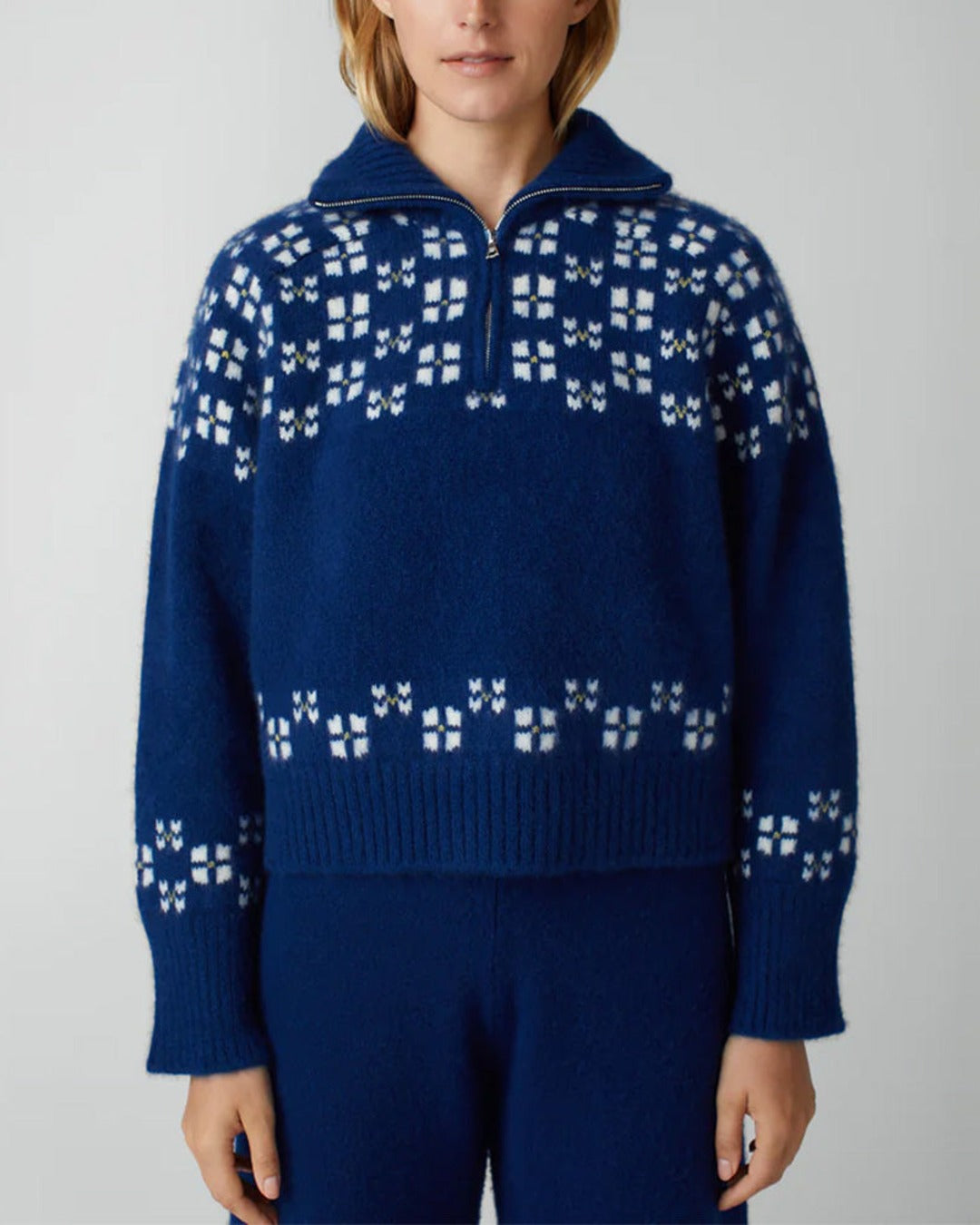 Calle Del Mar - Cardigan Winter Fair Isle - Demi zip