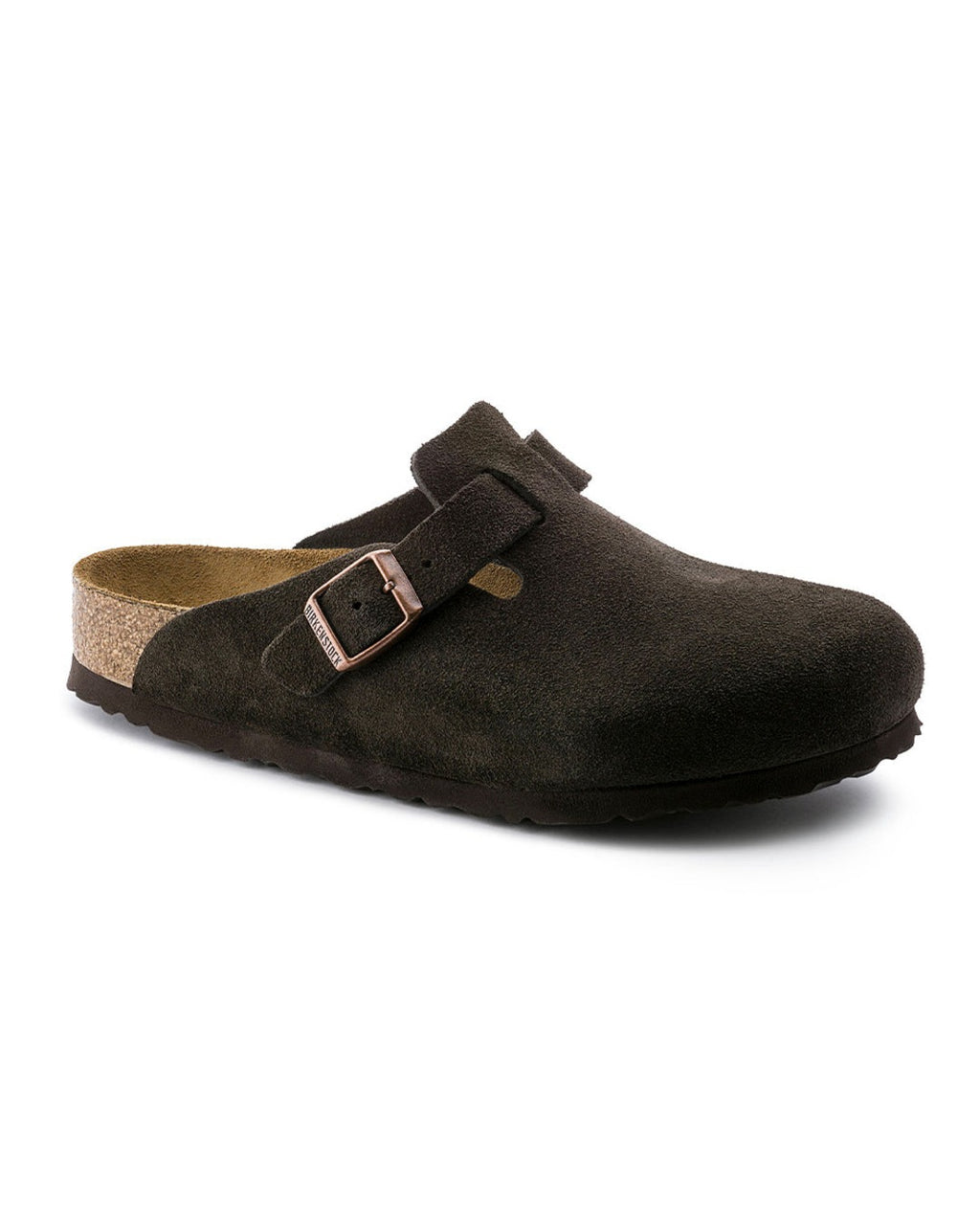 Birkenstock - Sabots Boston Suede Lit De Pied Souple - Mocha
