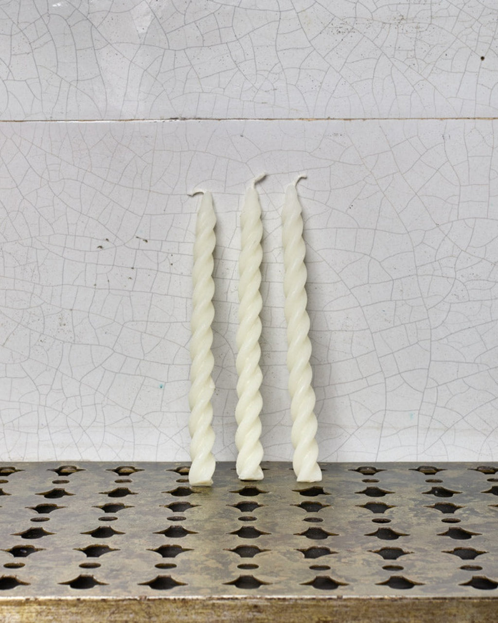 Cave Glow - Set of 3 Spiral Candles - White