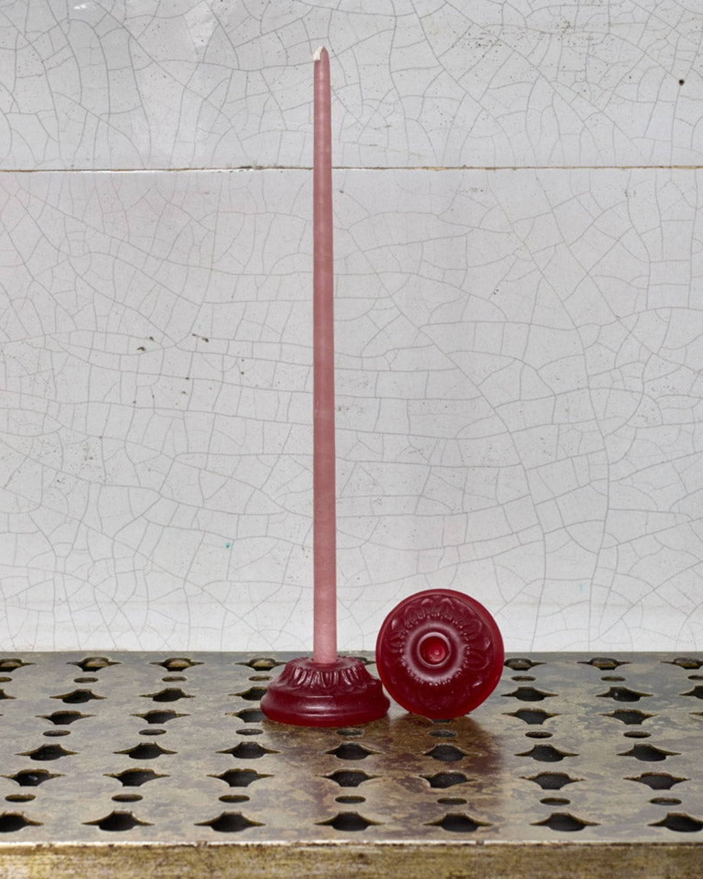 Ciergerie Des Premontres - Set of 25 Slim Candles - Burgundy