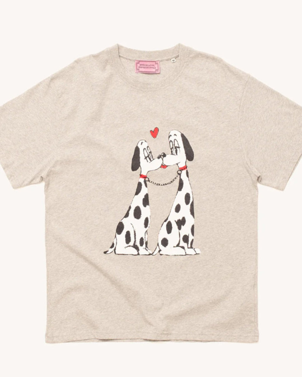 Carne Bollente - T Shirt The Pooch Smooch  - Gris