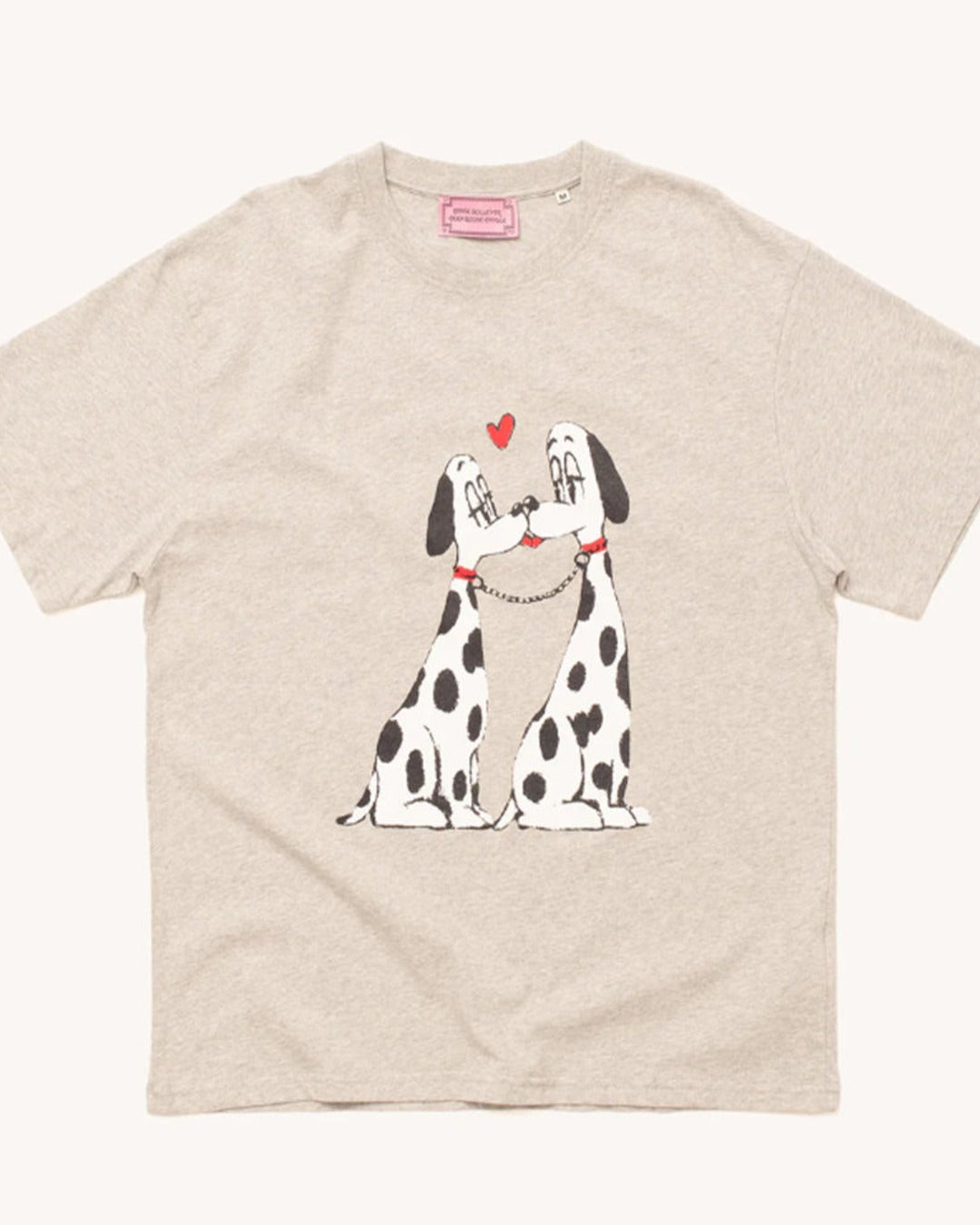 Carne Bollente - T Shirt The Pooch Smooch  - Gris
