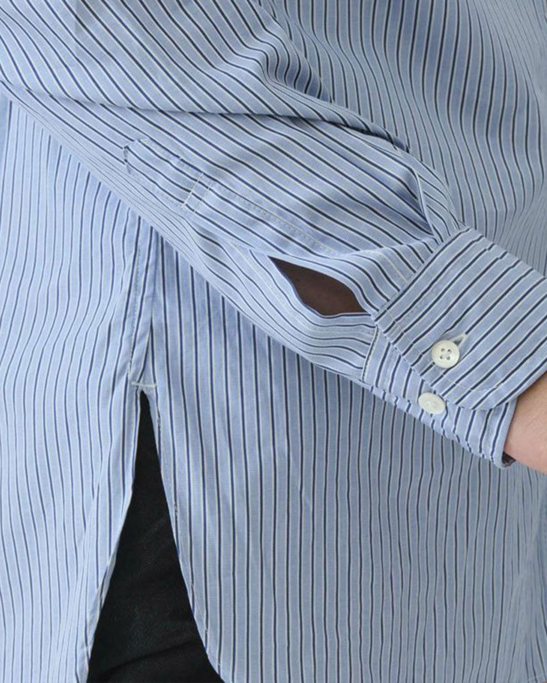 Sage de Cret - Chemise Rayée Thomas - Bleu