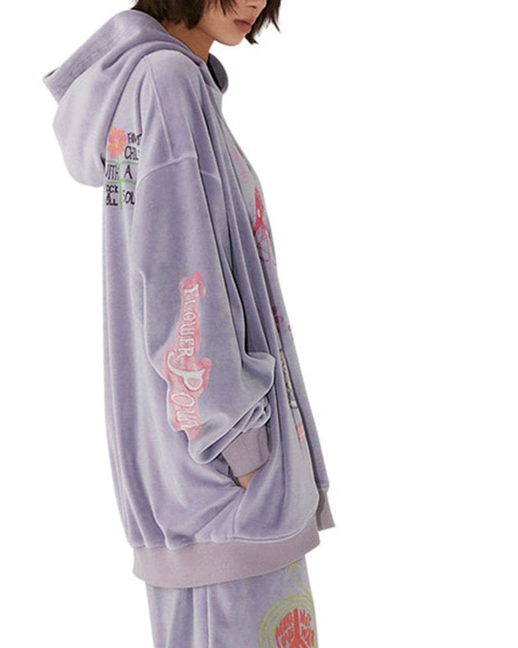 Halfway Native - Flower Power Sweatshirt - Purple