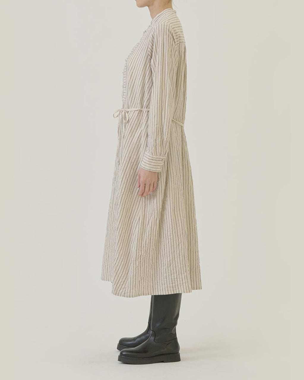 Pas De Calais - Brushed Striped Dress - Ivory