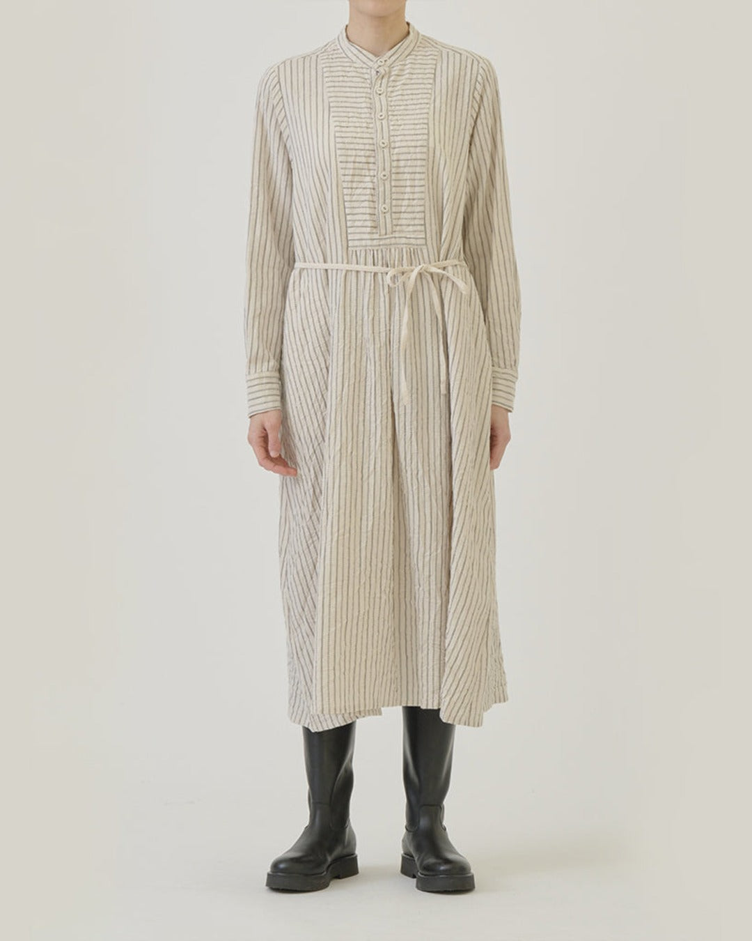 Pas De Calais - Brushed Striped Dress - Ivory