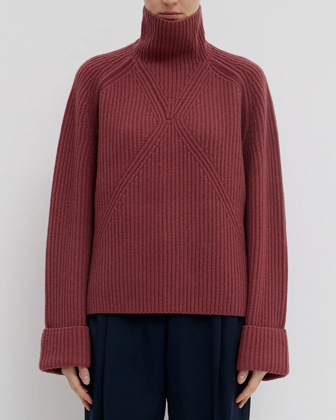 Christian Wijnants - Pull Côtelé Manches Marteau - Merlot