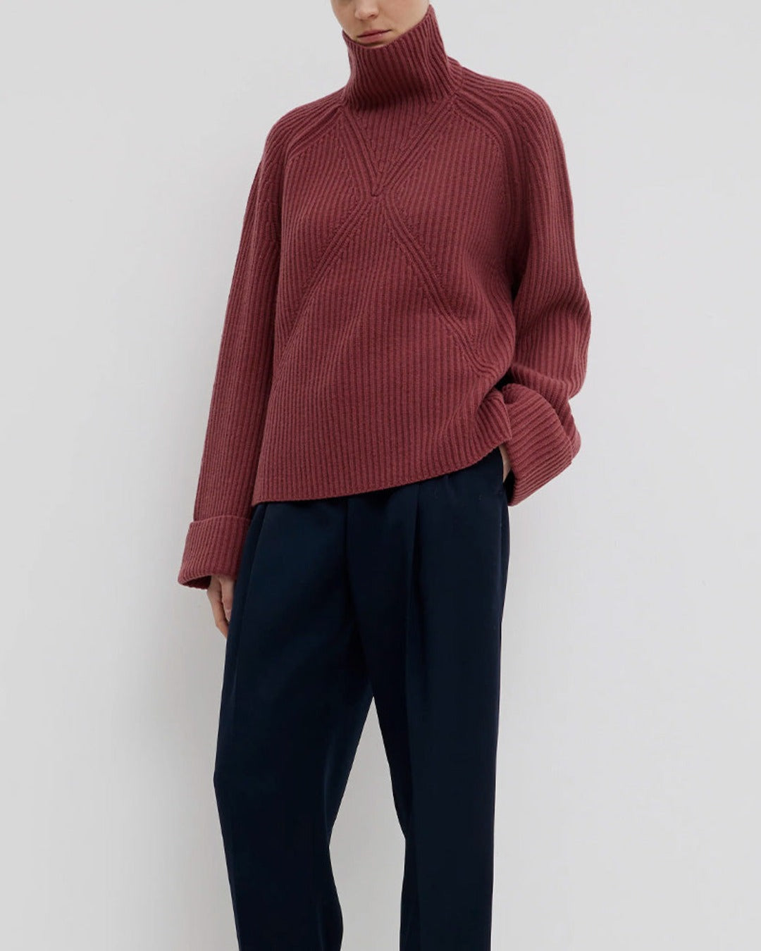 Christian Wijnants - Pull Côtelé Manches Marteau - Merlot